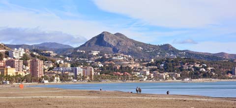 Der Strand von Málaga